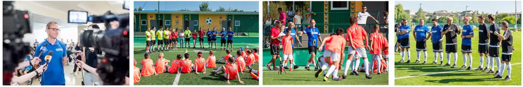 Obóz piłkarski Ukraina kolaż